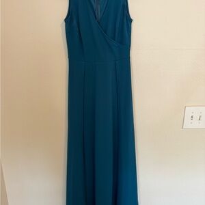 Elegant Teal Sleeveless Dress